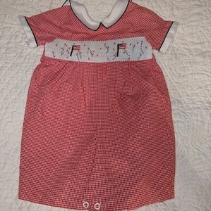 Carriage Boutique flag and fireworks shortall
